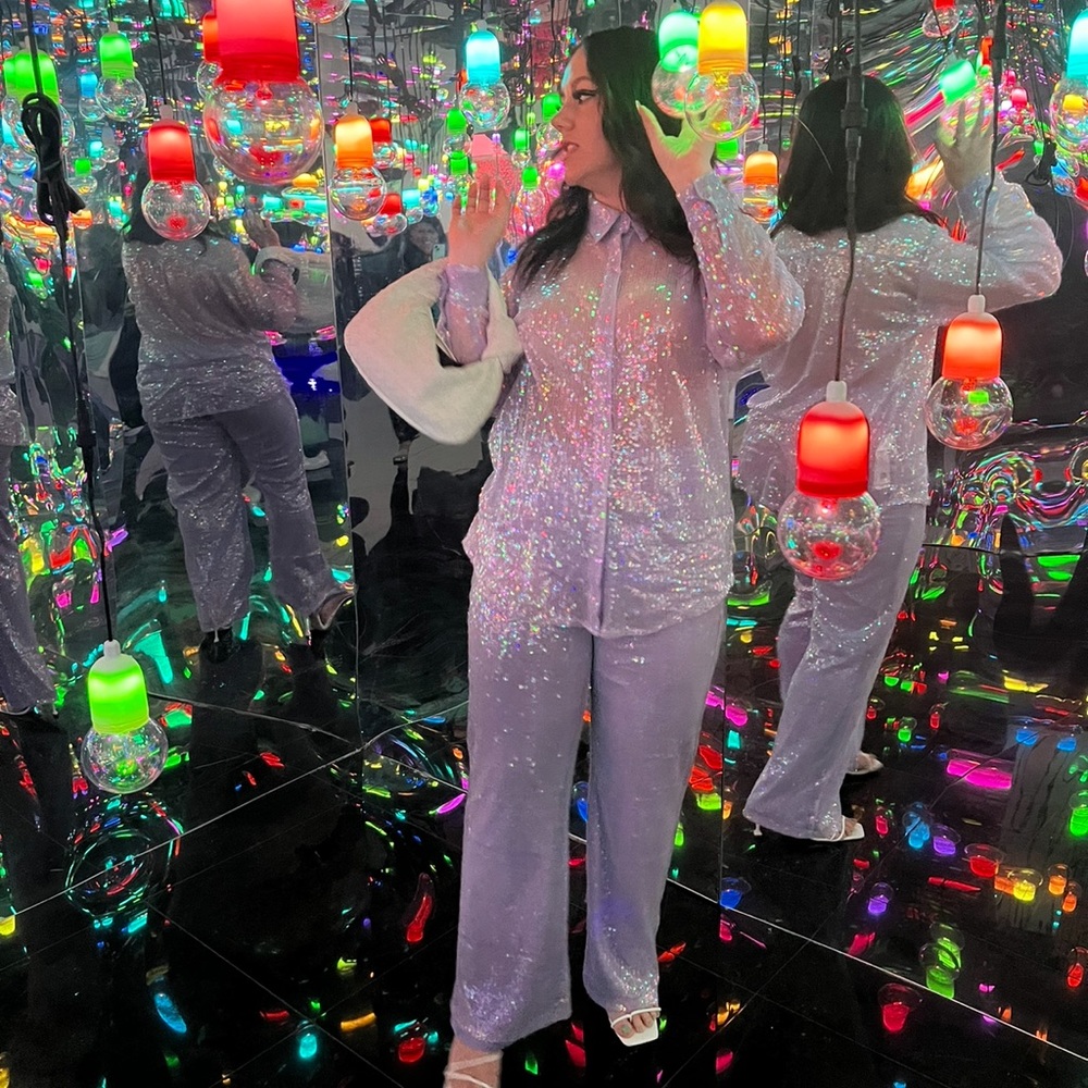 Sparkle trousers with lining